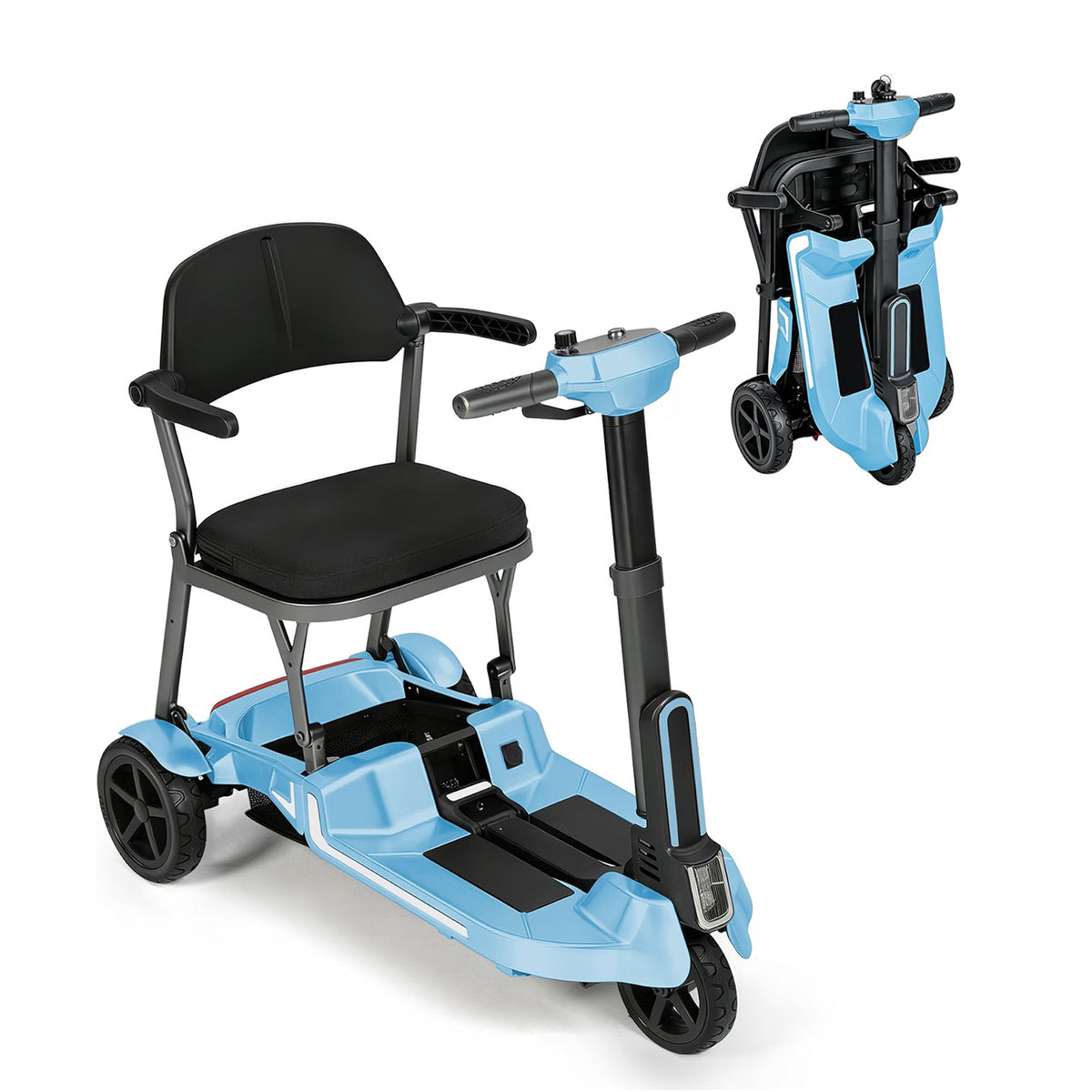 Ecomobi M3 30 lbs Lightweight Foldable Mobility Scooter for Seniors – Up to 32-Mile Long Range