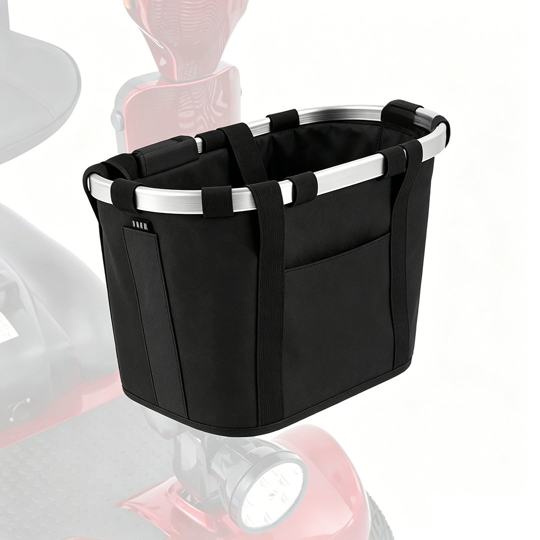 ECOMOBI Front Basket for MS02 &MS02PRO &MS02MAX &MS02F &MS02-FUltra &MS01 &MS01F &M1 Mobility Scooters | 25LBS Capacity