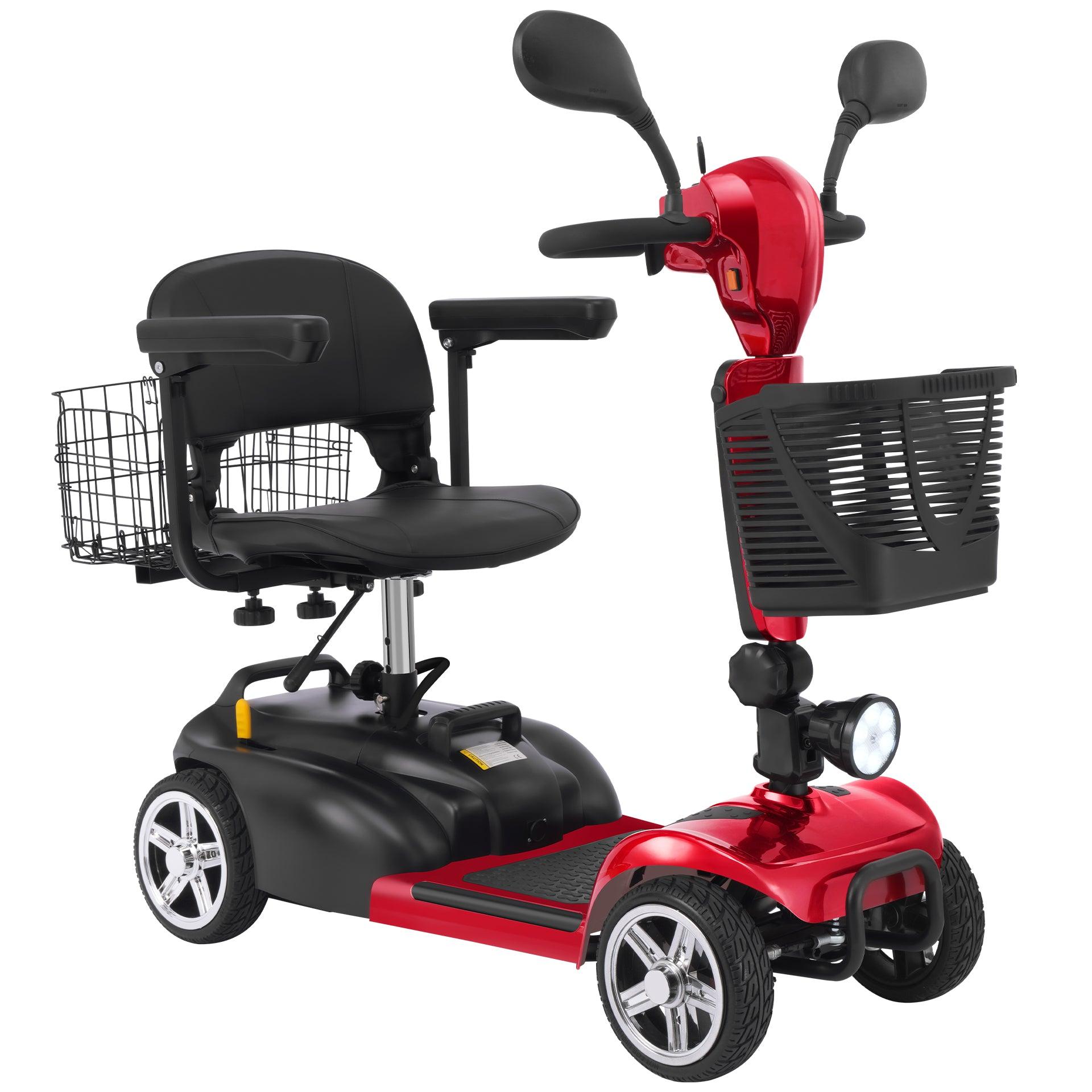 Ecomobi MS02 4-Wheel Mobility Scooter for Adults - 30-Mile Range | 7 MPH Speed
