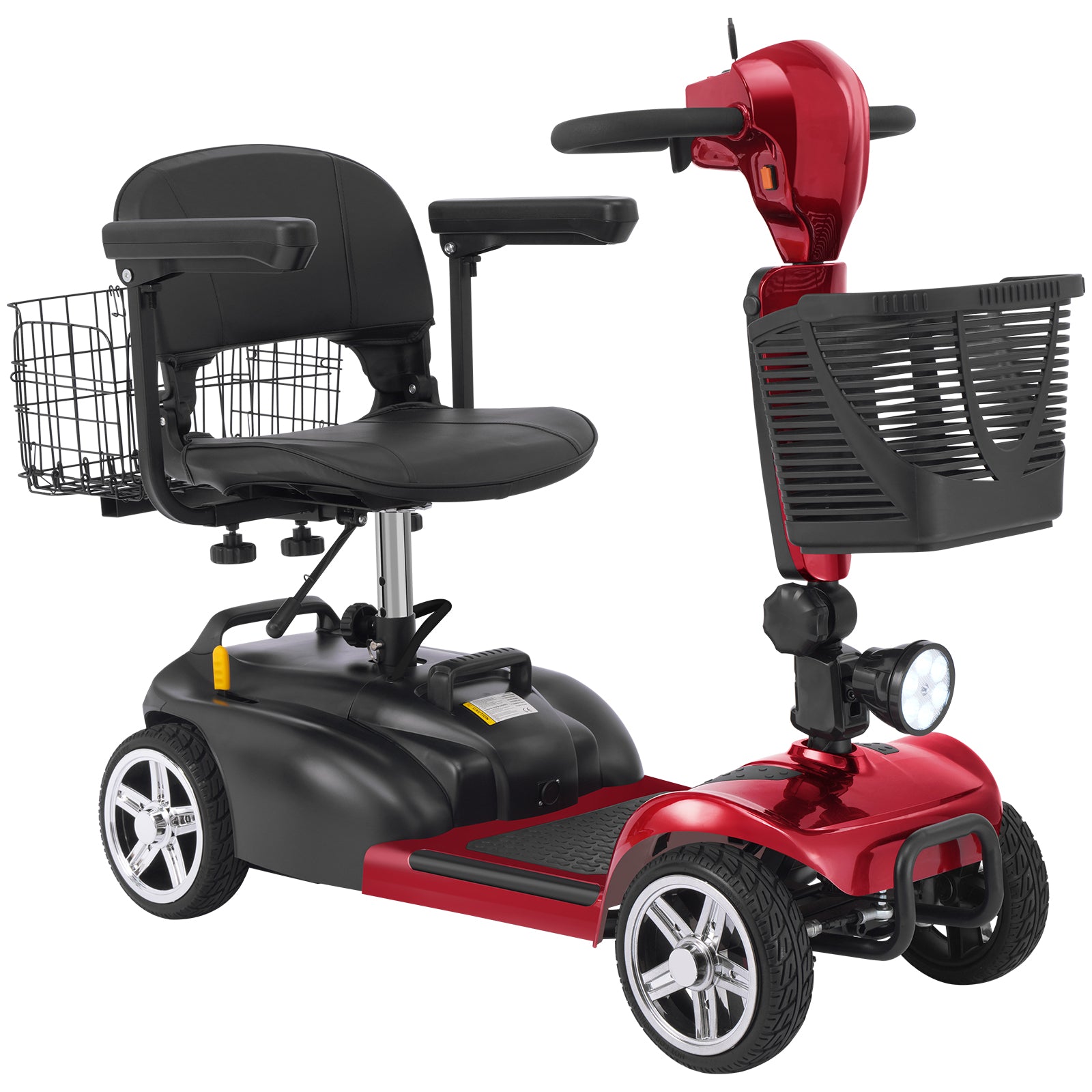 Ecomobi MS02 4-Wheel Mobility Scooter for Adults - 30-Mile Range | 7 MPH Speed