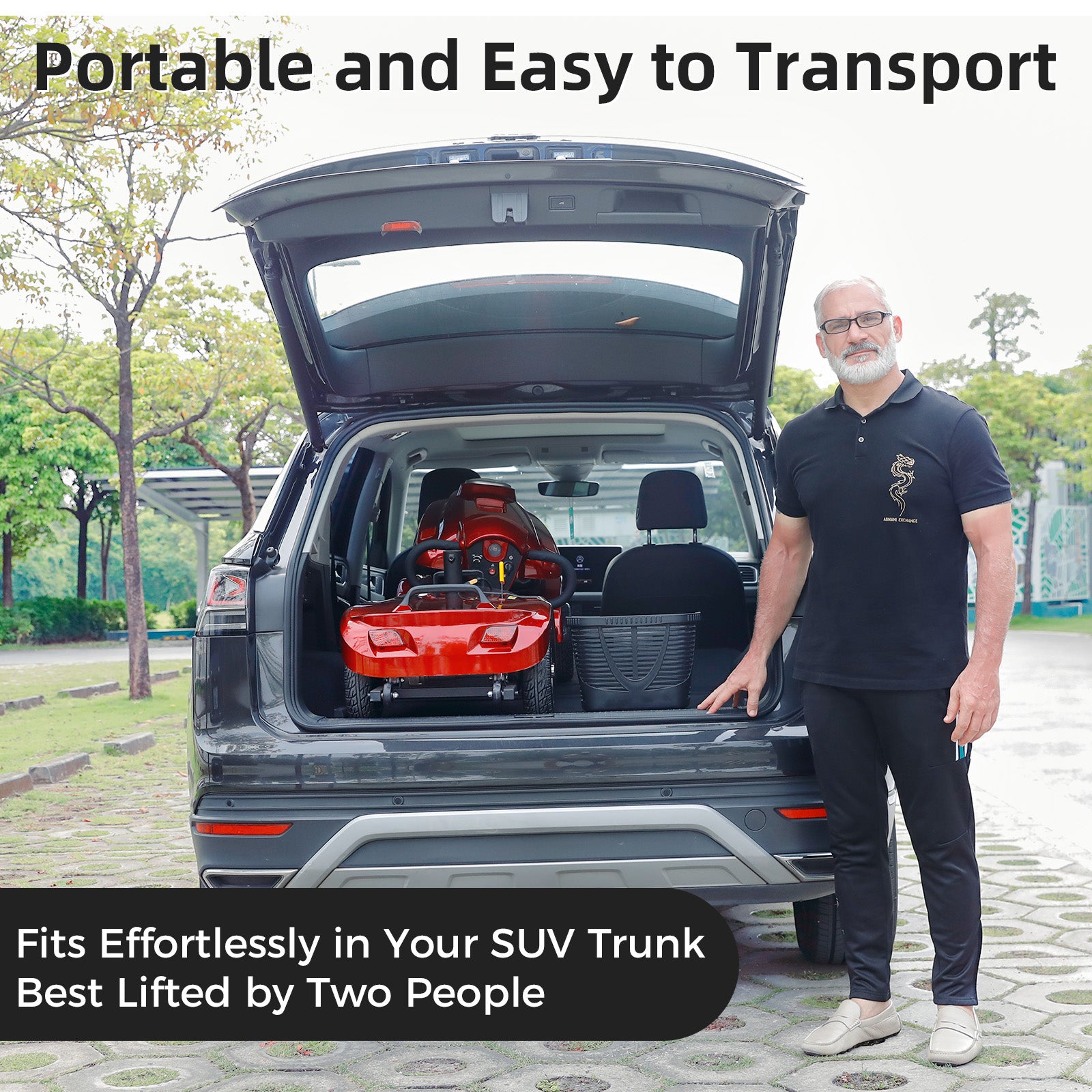 Ecomobi MS02 Plus Heavy-Duty Mobility Scooter for Seniors – 16/26-Mile Range | 400 lbs Capacity