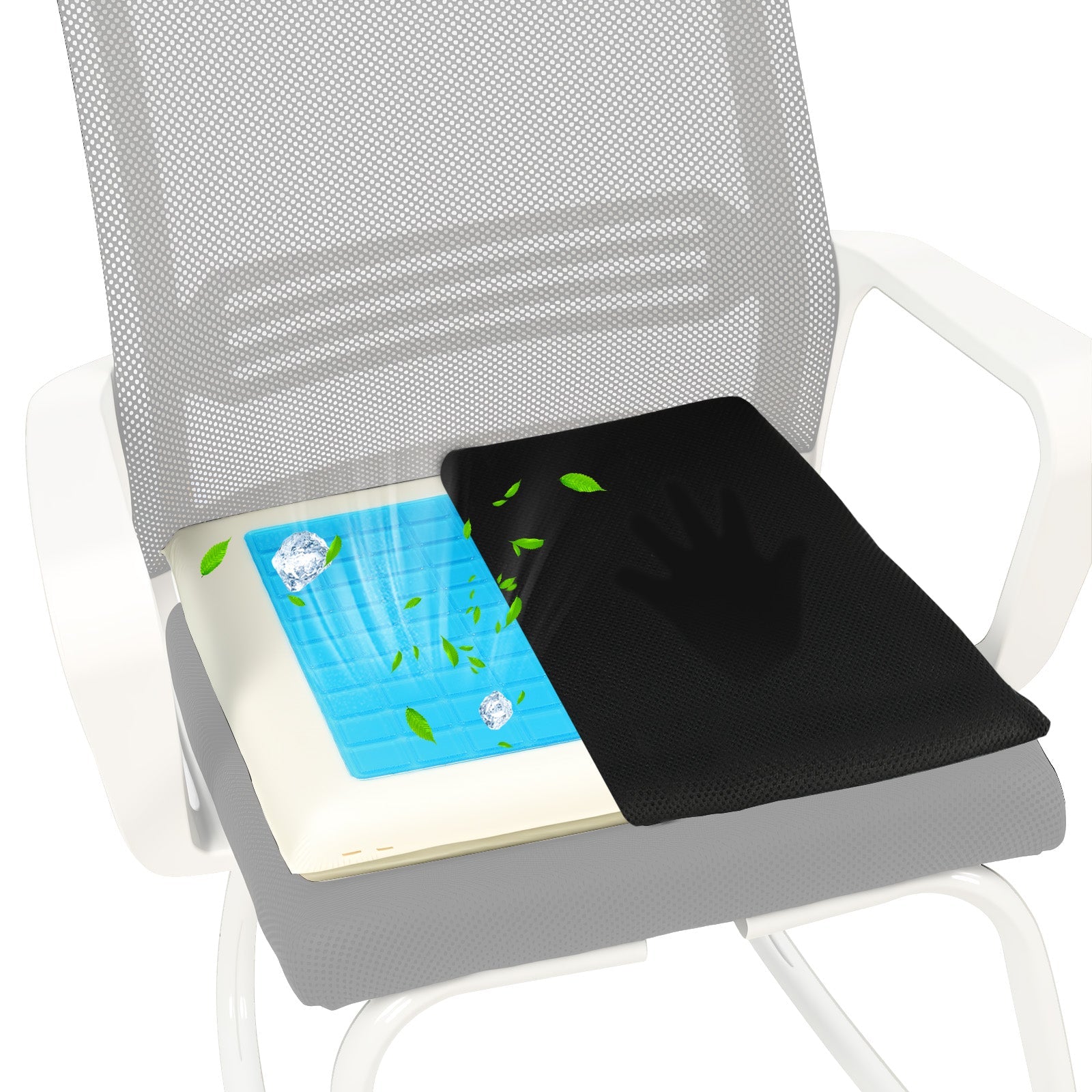 🎁 All-Season Gel Seat Cushion - Cooling Gel & Memory Foam | For Scooters & Wheelchairs (100% off)