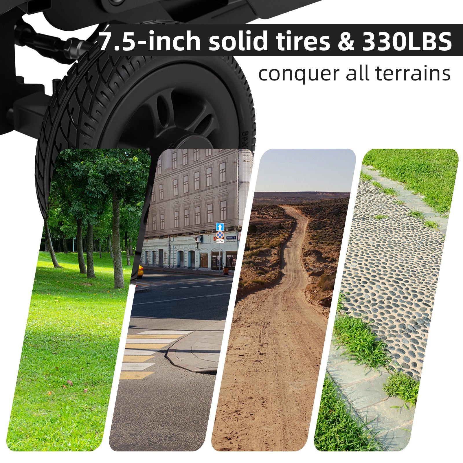 Ecomobi™ MS02-F Ultra Automatic Folding Mobility Scooter for Seniors – 15-Mile Range | 330 lbs Capacity | Airline Approved