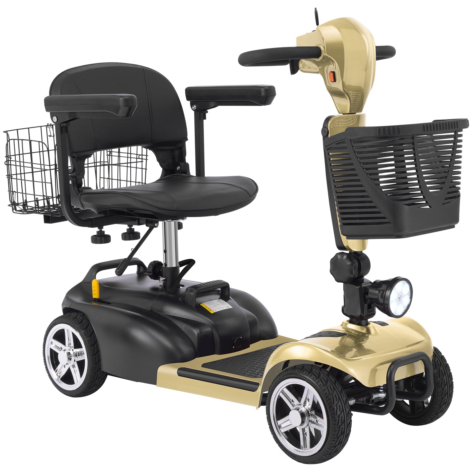 Ecomobi MS02 4-Wheel Mobility Scooter for Adults - 30-Mile Range | 7 MPH Speed