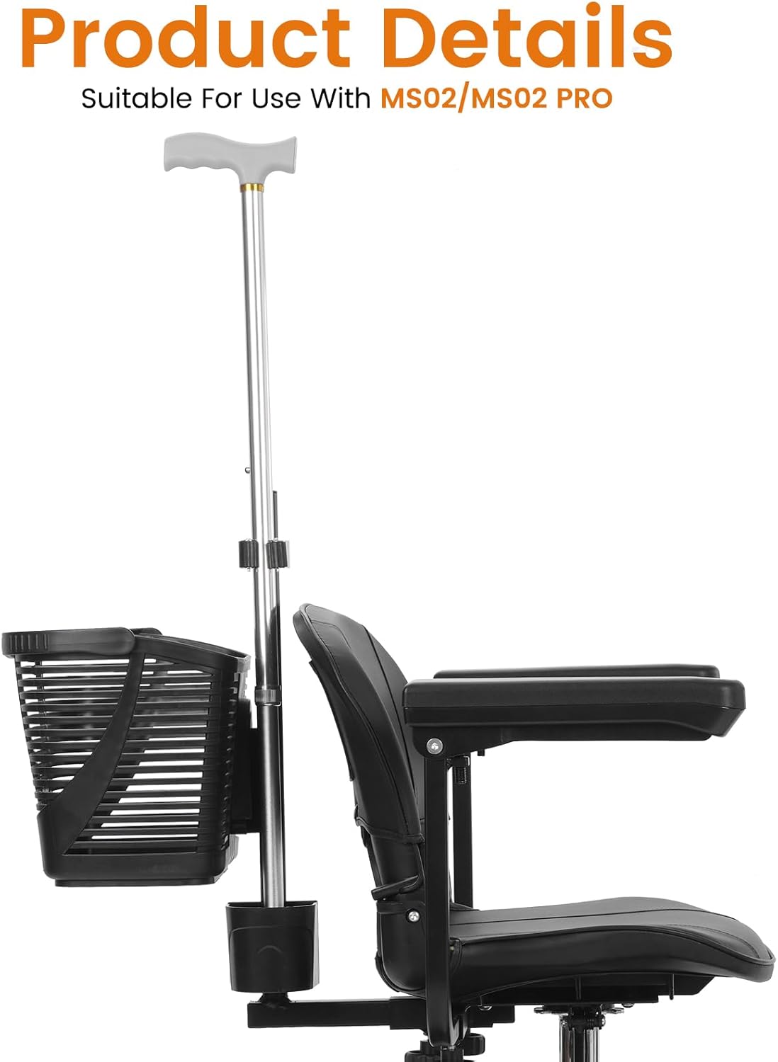 Ecomobi™ Mobility Scooter Crutch & Cane Holder – Fits MS02 & MS02 PRO Models