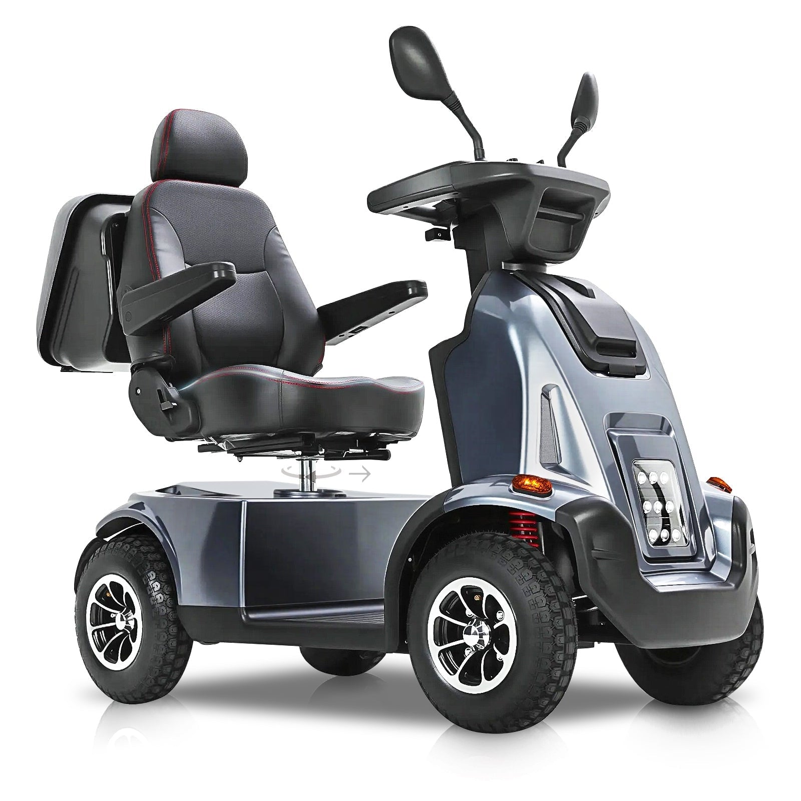 ECOMOBI MS03 MAX Heavy-Duty Mobility Scooter for Seniors – 32-Mile Range | 550 lbs Capacity