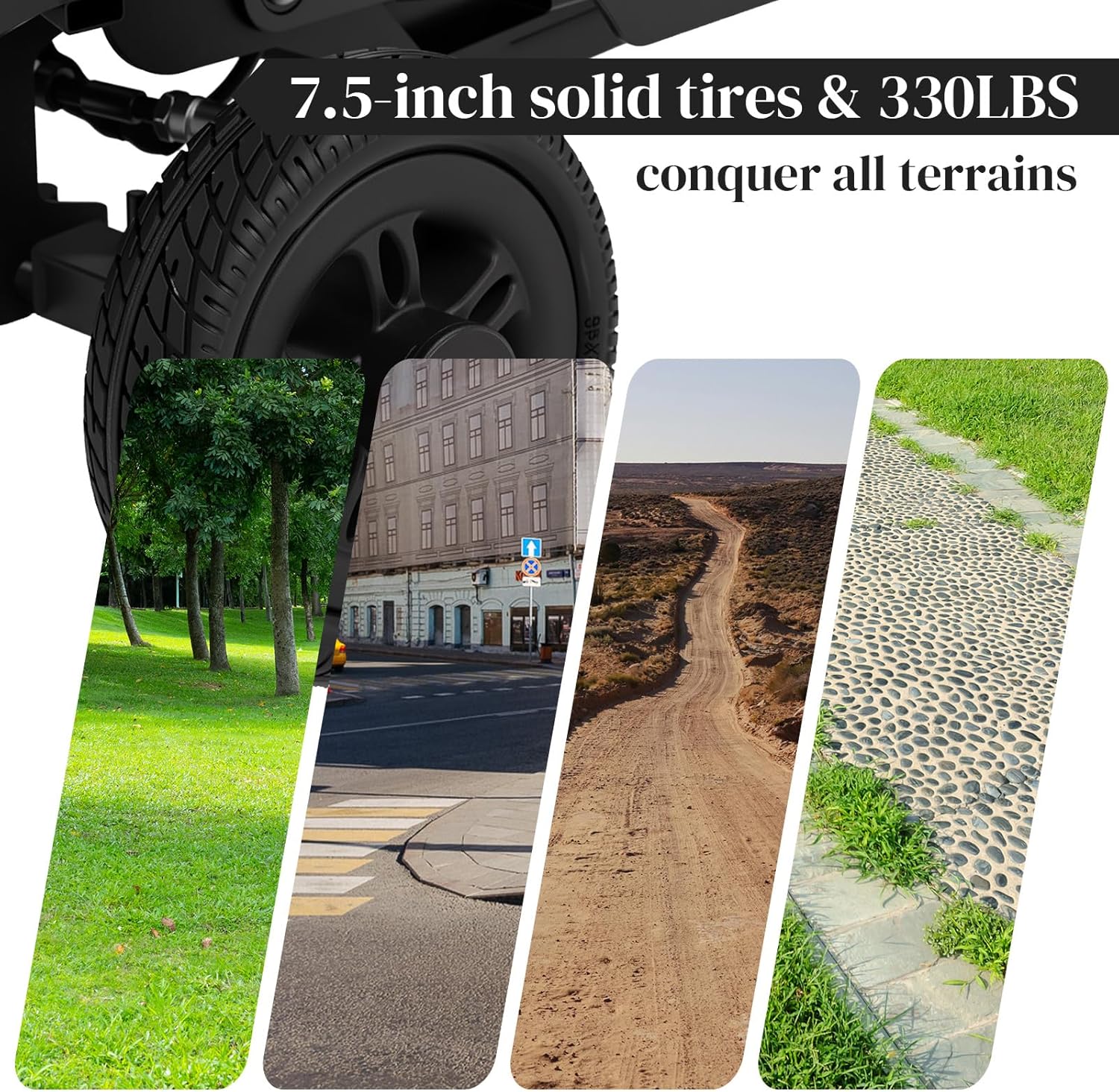 Ecomobi MS02 F Foldable Mobility Scooter for Adults - 15/20/30-Mile Range | 330LBS Capacity