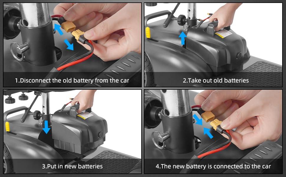 ECOMOBI 25Ah Replacement Lithium Battery for MS02 & MS02 Pro | OEM Compatible| 30-Mile Range