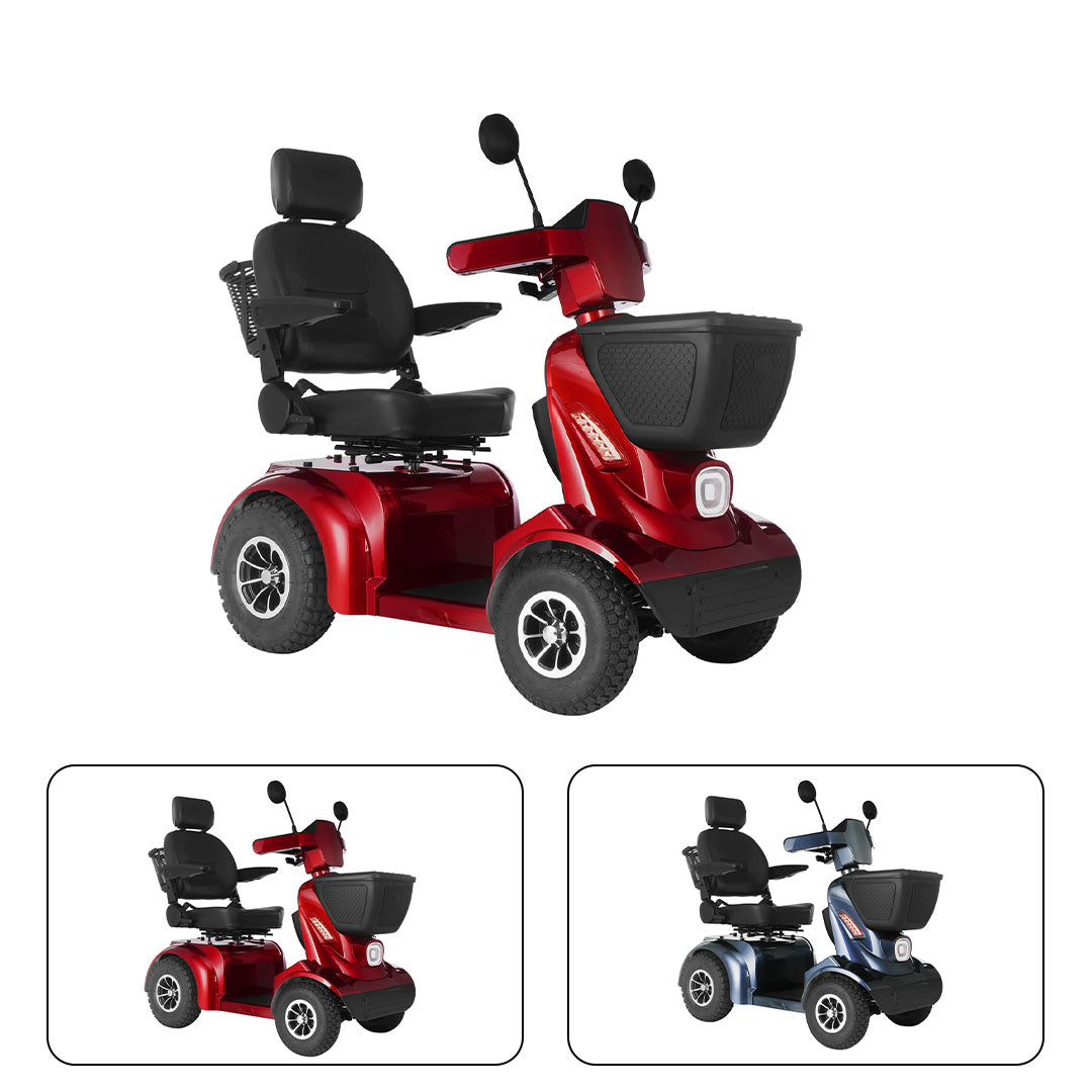 ECOMOBI MS02 MAX Heavy-Duty Mobility Scooter for Seniors – 32-Mile Range | 500 lbs Capacity