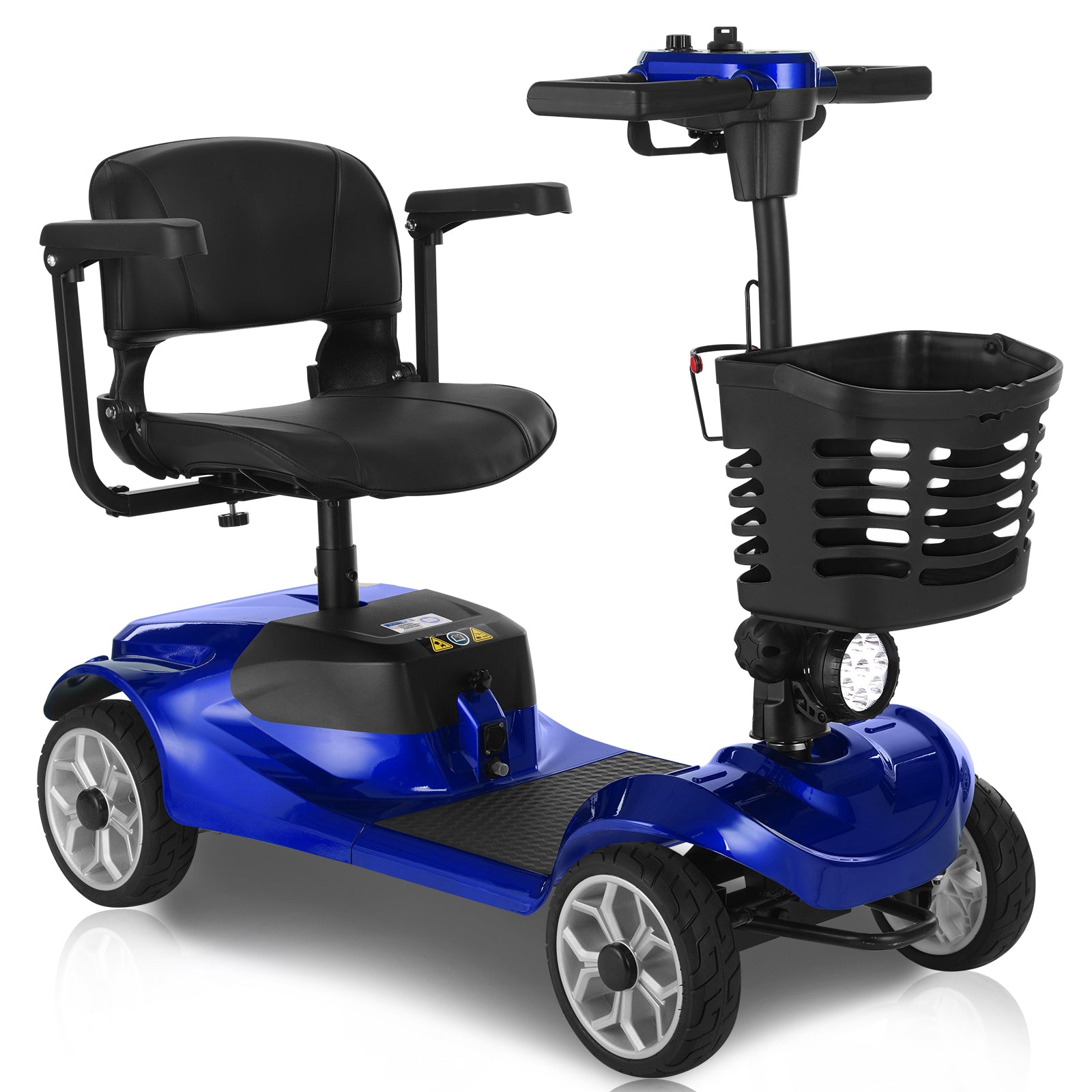 Ecomobi MS01 4-Wheel Foldable Mobility Scooter for Seniors – 15-Mile Range | 300 lbs Capacity