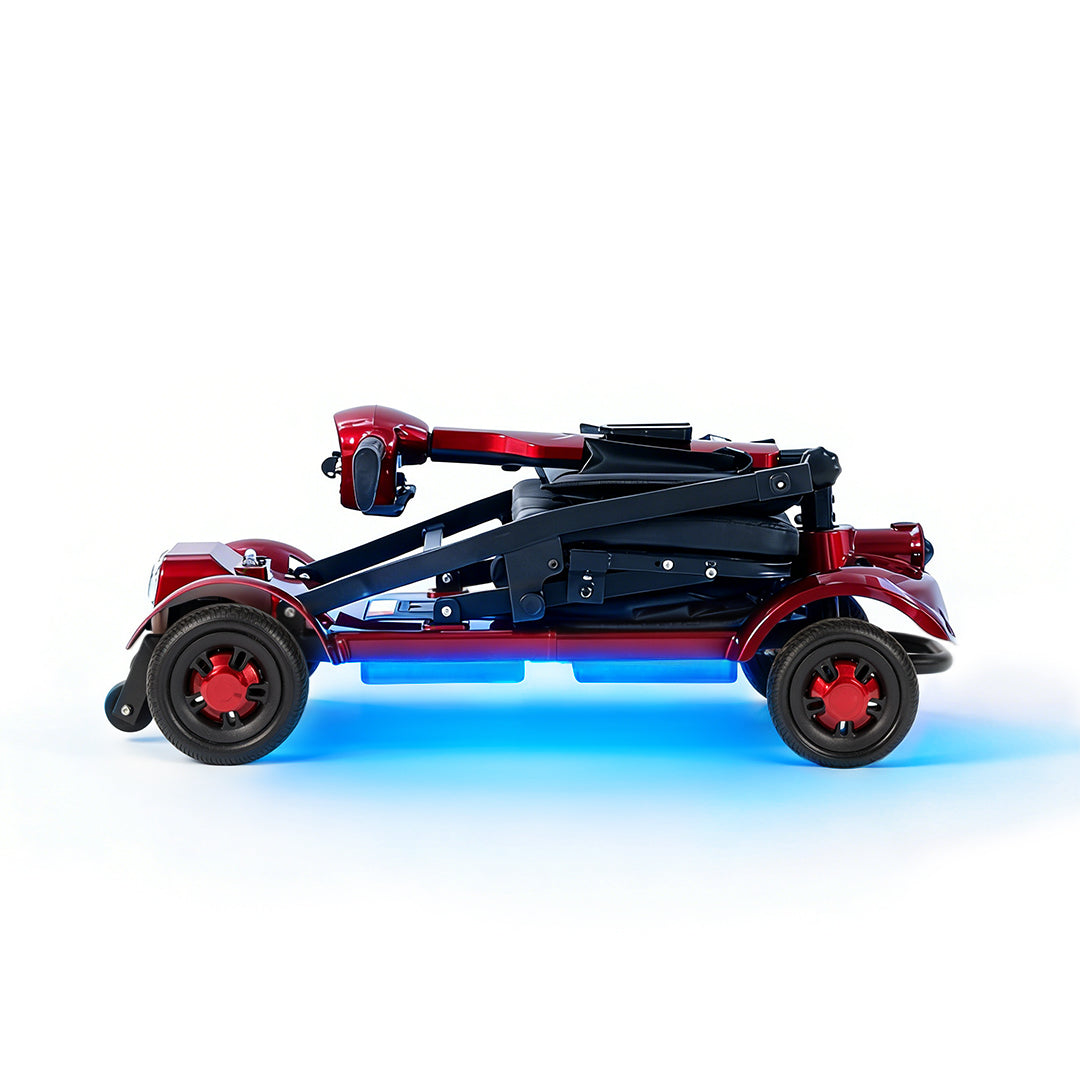 ECOMOBI MS01 F Lightweight Mobility Scooter, 41 lbs, 12/24 Mile Range, 300 lbs Capacity, LED Light & Triple Storage