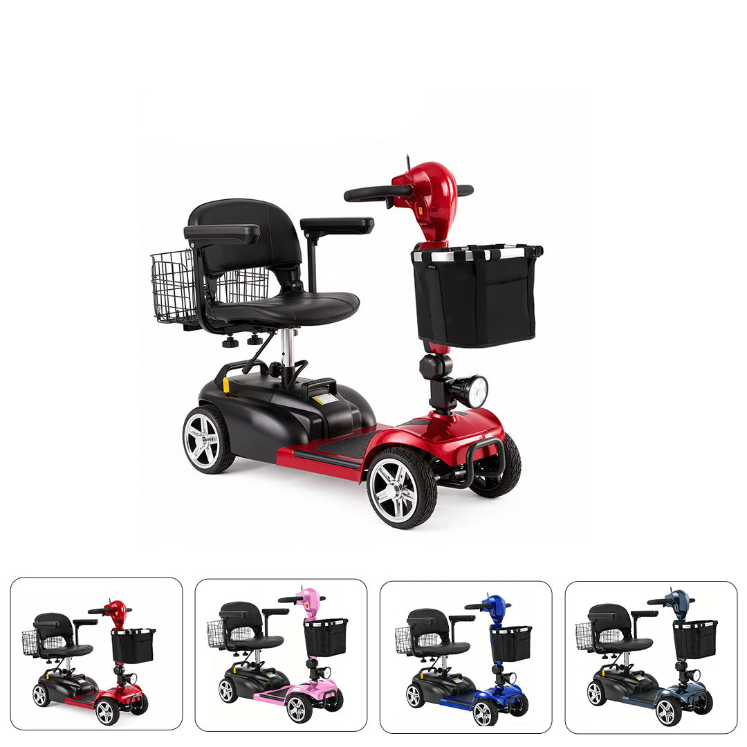 ECOMOBI MS02 4-Wheel Mobility Scooter for Seniors – Lightweight & Compact, Up to 15 Mi Range