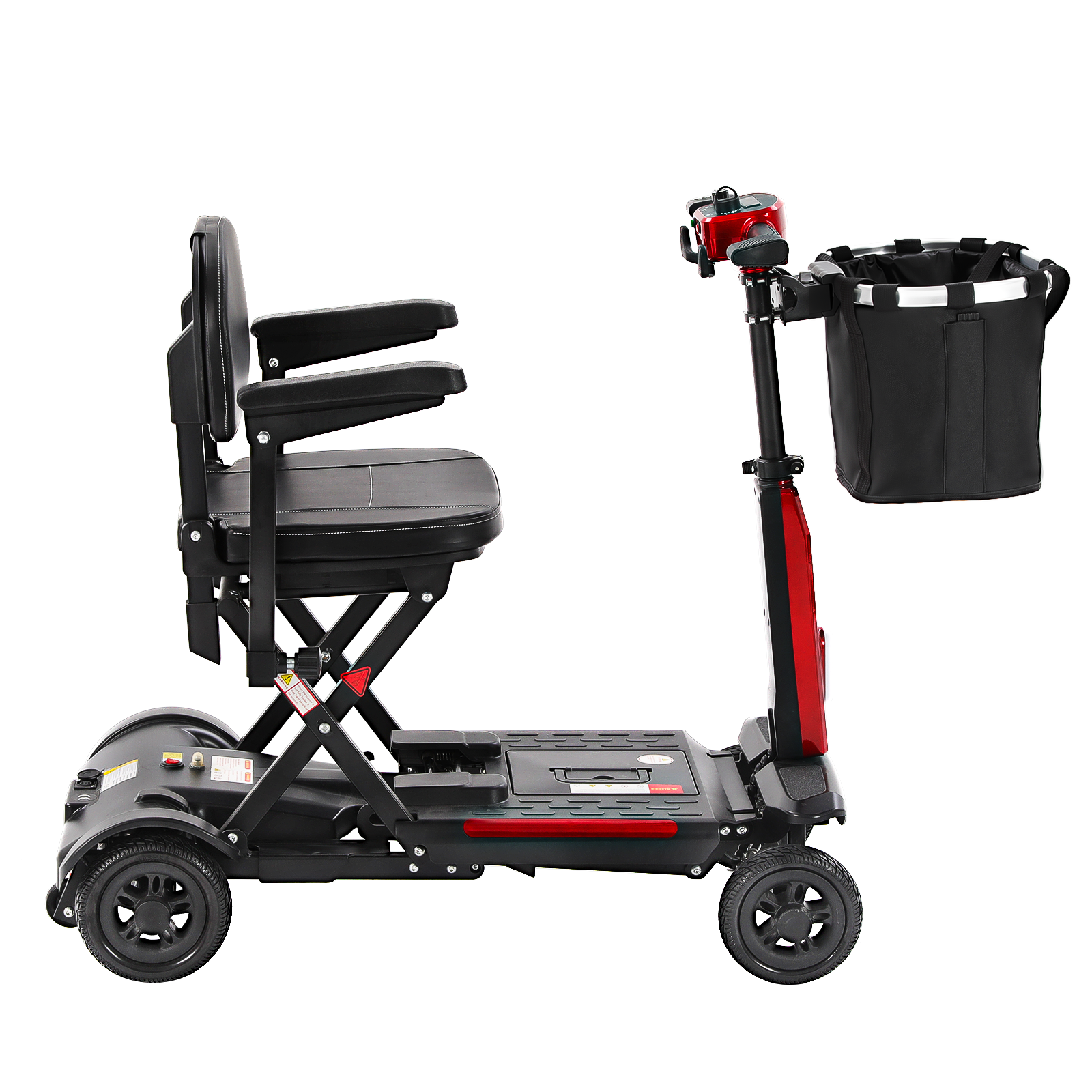 Ecomobi MS02-F Foldable Mobility Scooter for Adults – 15-Mile Range, 330lbs Capacity, Airline Approved