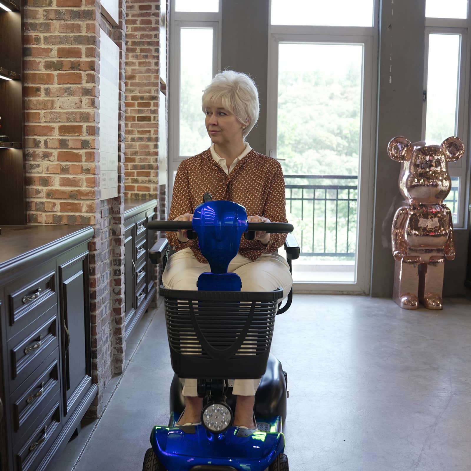 Ecomobi MS02 4-Wheel Mobility Scooter for Adults - 30-Mile Range | 7 MPH Speed