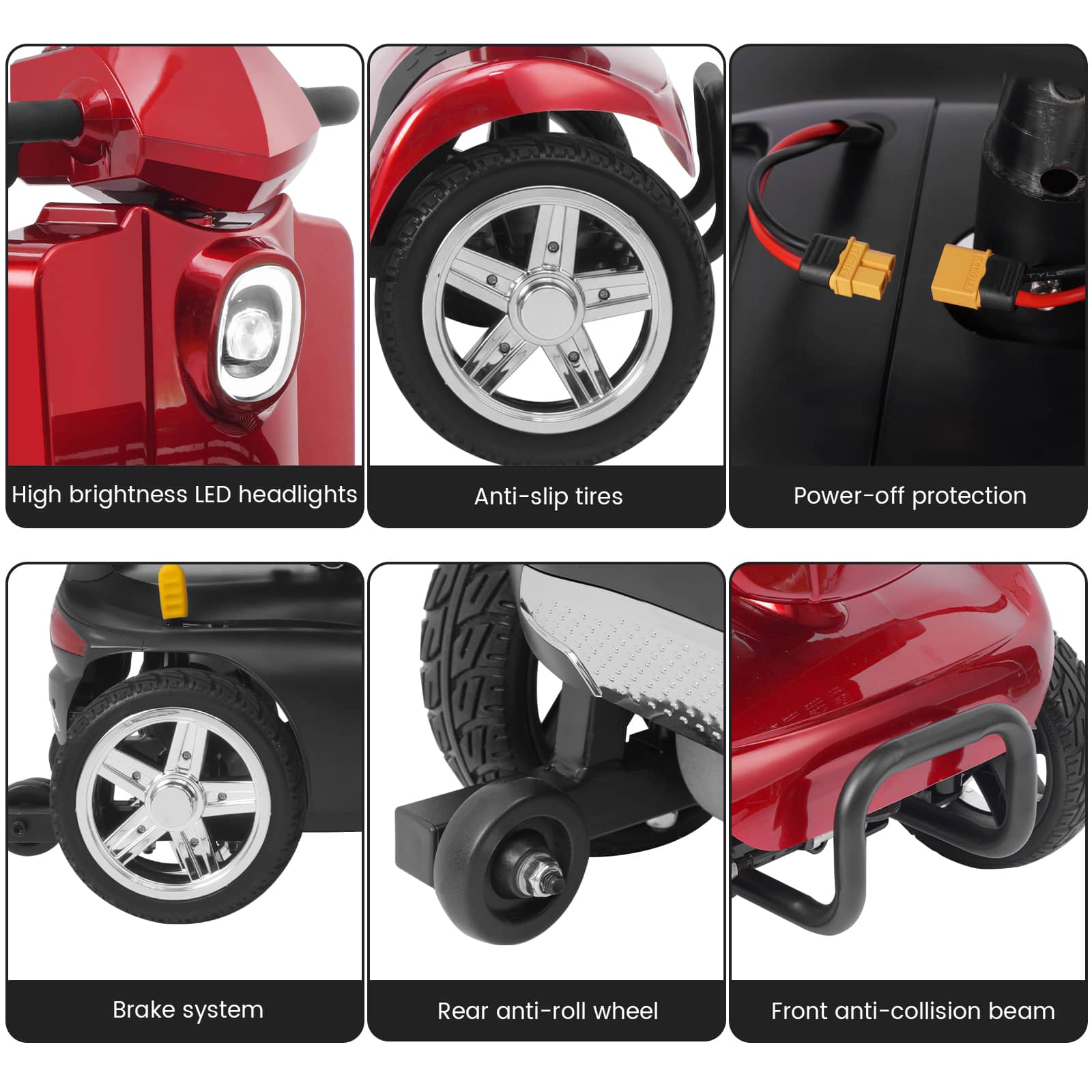 Ecomobi MS02 Pro Foldable Mobility Scooter for Adults - 15/30-Mile Range | Multi-Storage