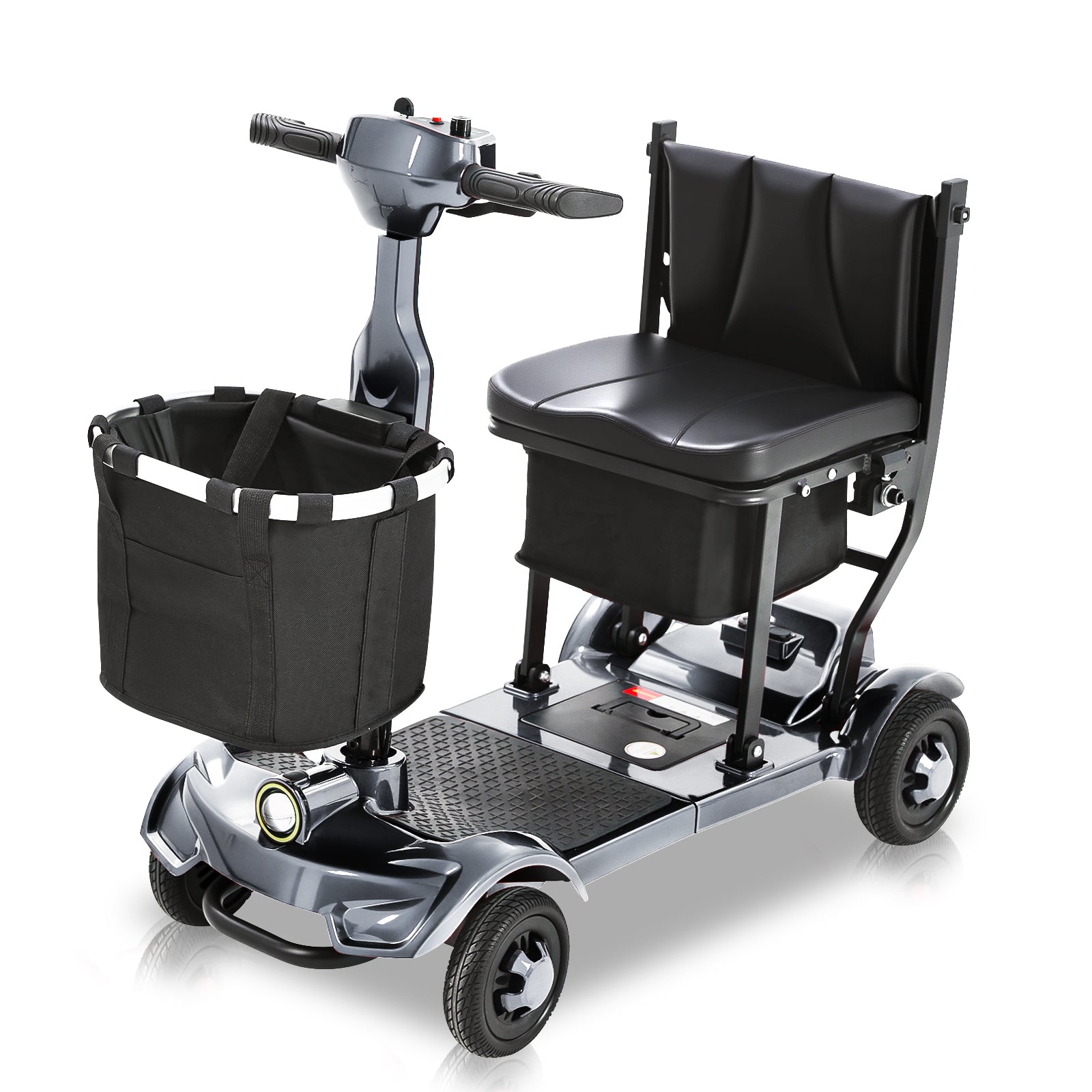 Ecomobi MS01 F Lightweight Mobility Scooter, 41 lbs, 12/24 Mile Range, 300 lbs Capacity, LED Light & Triple Storage