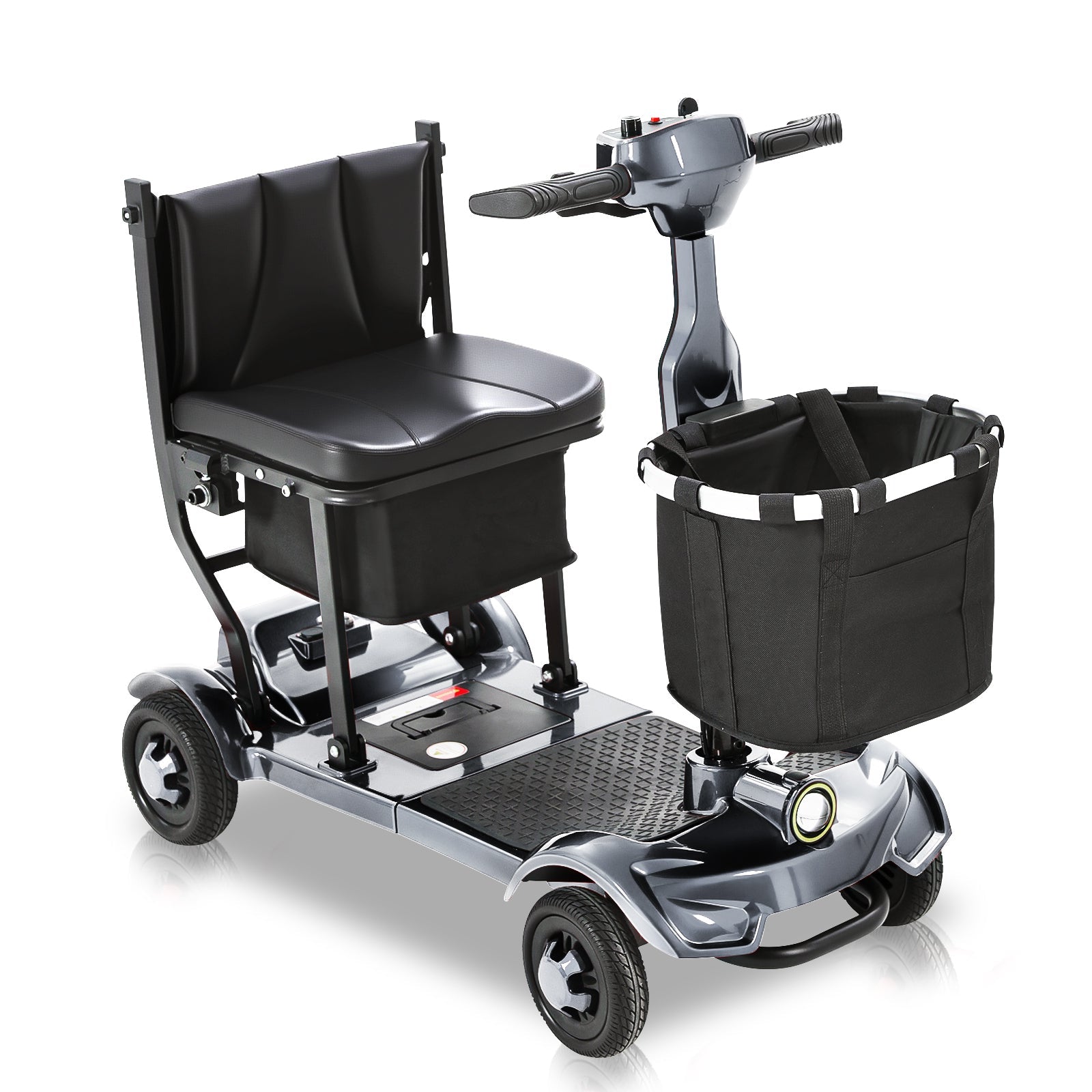 Ecomobi™ MS01 F Lightweight Mobility Scooter, 41 lbs, 12/24 Mile Range, 300 lbs Capacity, LED Light & Triple Storage