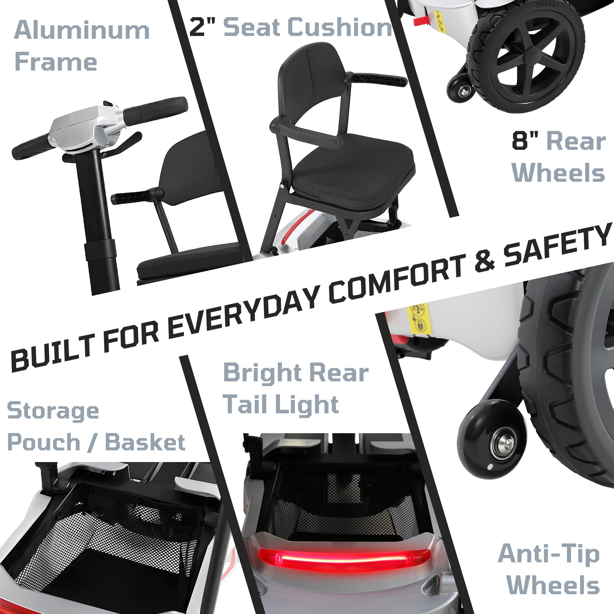 【Introducing the All-New】ECOMOBI M3 Lightweight Foldable Mobility Scooter for Seniors – 30 lbs, 33" Turning Radius, 20/32-Mile Range