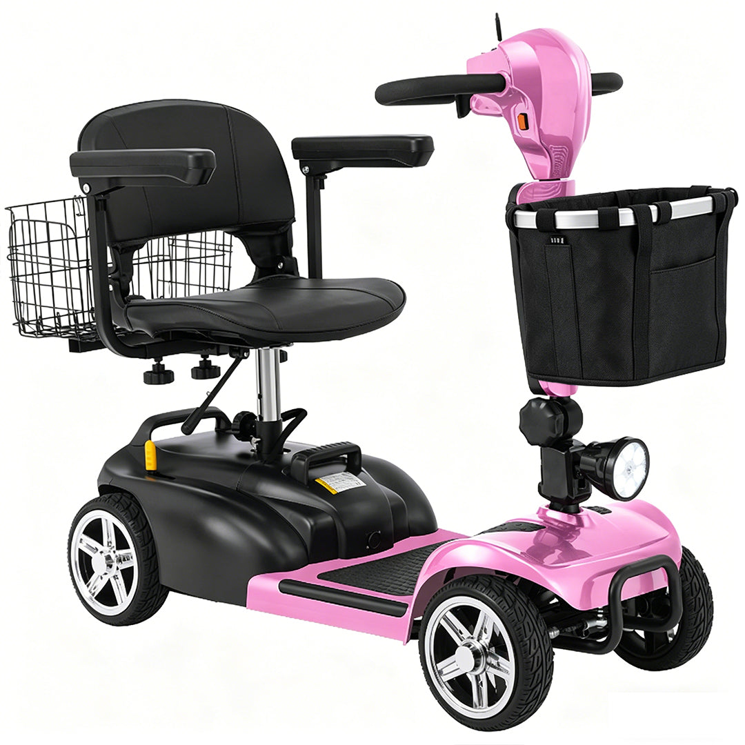 ECOMOBI MS02 4-Wheel Mobility Scooter for Seniors – Lightweight & Compact, Up to 15 Mi Range