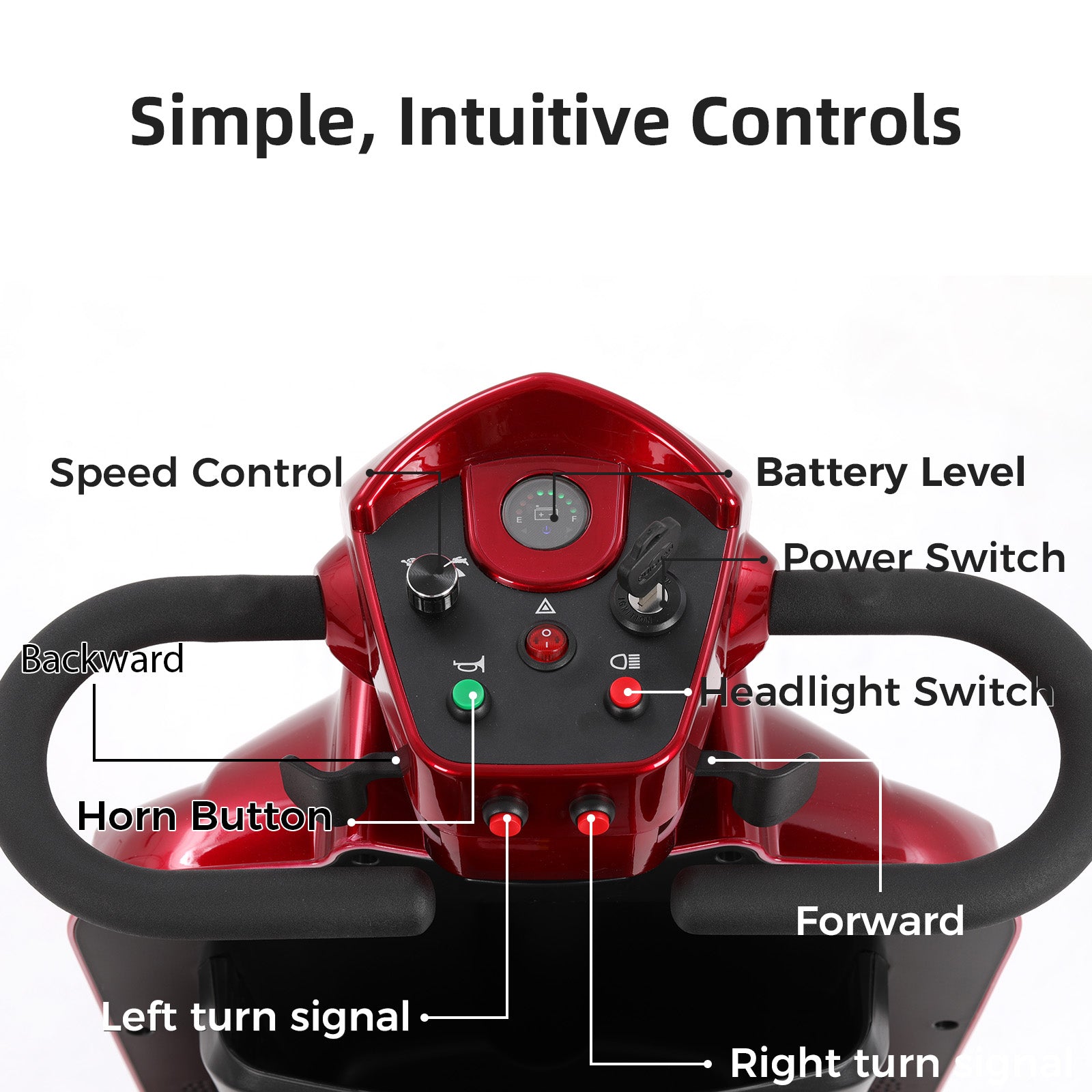 Ecomobi MS02 Plus Heavy-Duty Mobility Scooter for Seniors – 16/26-Mile Range | 400 lbs Capacity