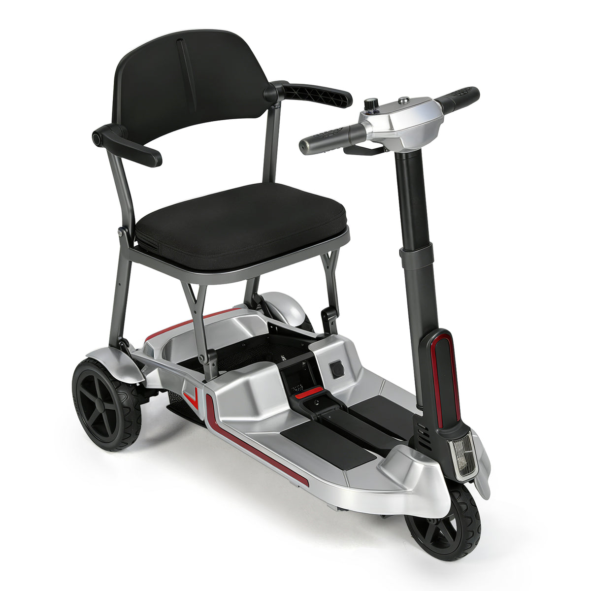 Mbxcooter 30 lbs Lightweight Foldable Mobility Scooter for Seniors & Adults, Portable 3-Wheel Electric Travel Scooter with 33" Turning Radius, Dual Airline-Approved Lithium Batteries, 20–32 Mile Range,Black