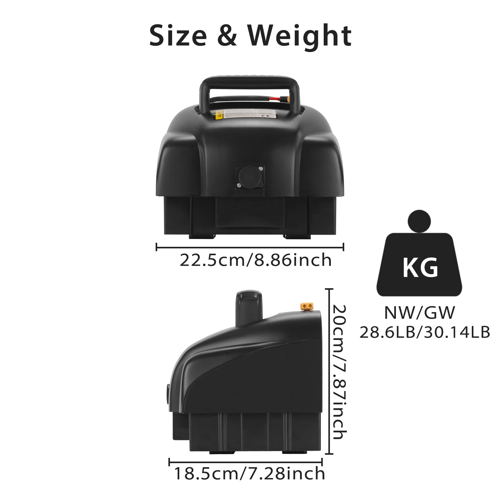 Ecomobi 25Ah Replacement Battery for MS02 & MS02 Pro Scooters | 30-Mile Range