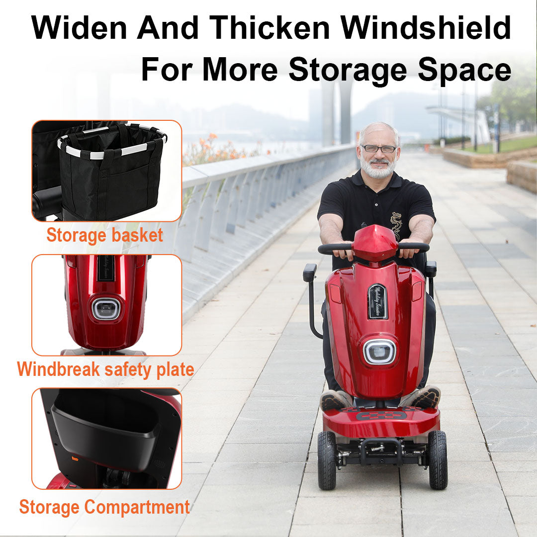 ECOMOBI MS02 Plus Heavy-Duty Mobility Scooter for Seniors – 20/30-Mile