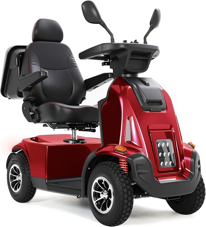 ECOMOBI MS03 MAX Heavy-Duty Mobility Scooter for Seniors – 32-Mile Range | 550 lbs Capacity
