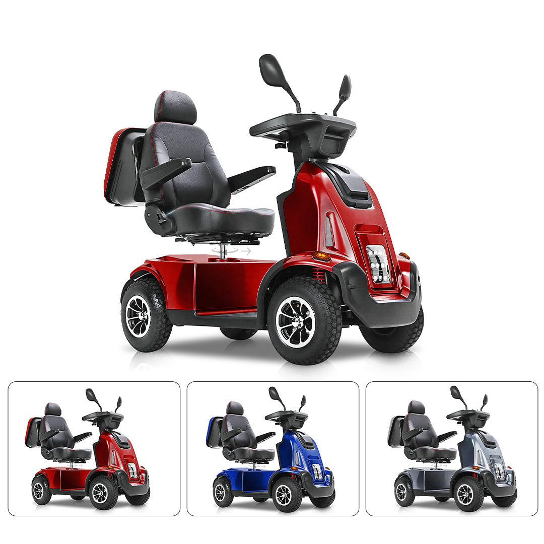 ECOMOBI MS03 MAX Heavy-Duty Mobility Scooter for Seniors – 32-Mile Range | 550 lbs Capacity