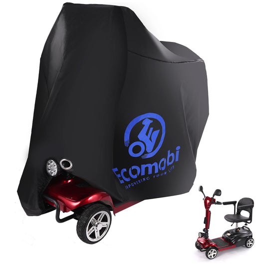 Ecomobi Mobility Scooter Cover for MS02 & MS02 Pro - Waterproof & UV Protection Black Oxford Fabric Car Cover, Nano Coating Design, Dust & Rain Protection, Indoor & Outdoor Use